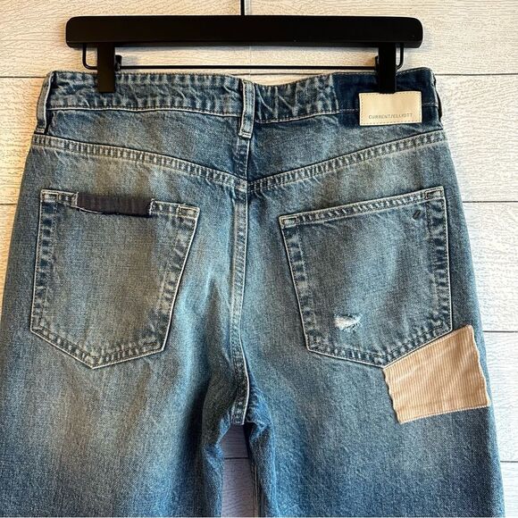 Current/Elliott Boy Genius Boyfriend Patchwork Jeans Size 27 - Picture 14 of 15